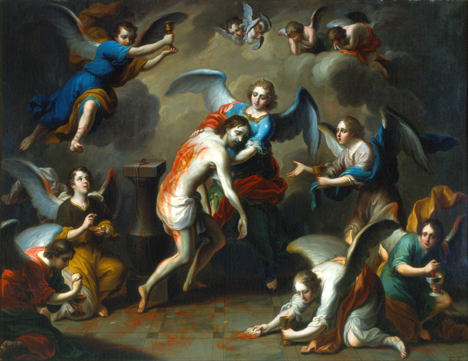 christ consoled by the angels